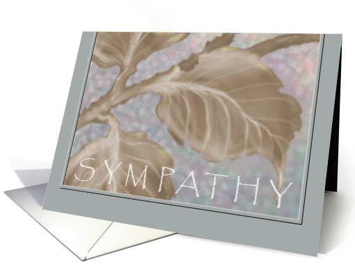 Sympathy Paper Greeting Card, Sepia Leaves card (389349)
