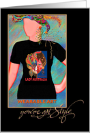 For Her Birthday Greeting Card, ’Lady Australia’ T-shirt card. card