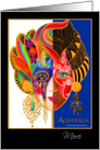 French Thank You Greeting Card, ’Lady Australia’ card