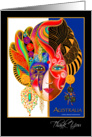 Thank You Greeting Card Card, ’Lady Australia’ card