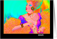 Italian Thank You Greeting Card, ’Diva’ card