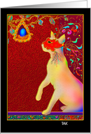 Danish Thank You Greeting Card, ’ROMEO CAT’ card