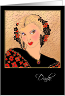 German Thank You Greeting Card, ’Evita’ card