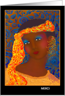 French, Thank You Card, ’Marie Laveau’ Portrait card