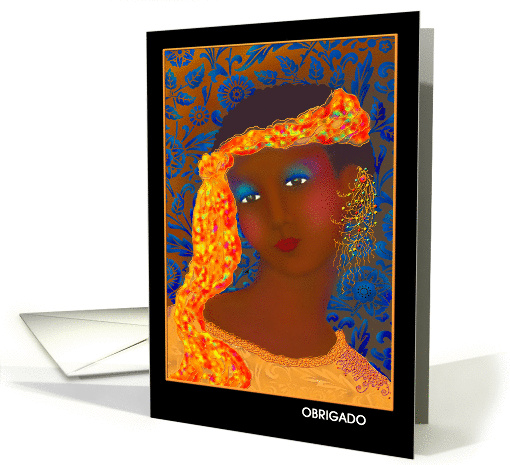 Portuguese, Thank You Card, 'Marie Laveau' Portrait card (571555)