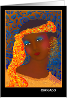 Portuguese, Thank You Card, ’Marie Laveau’ Portrait card