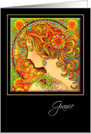 Italian Thank You Greeting Card, ’An Art Nouveau Fantasy’ card