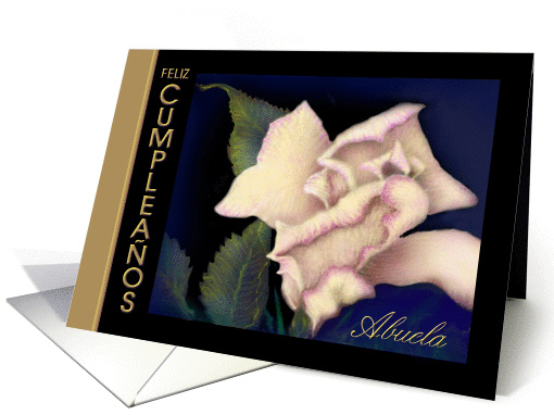 Spanish Birthday for Grandmother 'Ivory Rose card (578464)
