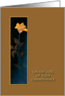 Loss of Grandfather, Golden Yellow Rose, Sympathy Card