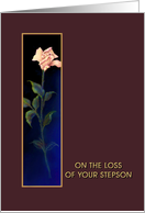 Loss of Stepson, Ivory Rose, Sympathy Card