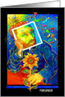 German Friendship, ArtCard, Greeting Card, ’Van Gogh With Sunflower’ card