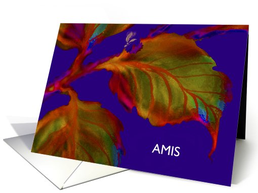 French Friendship, ArtCard, Greeting Card, 'Leaves With... (633874)