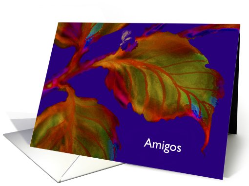Portuguese Friendship, ArtCard, Greeting Card, 'Leaves... (634433)