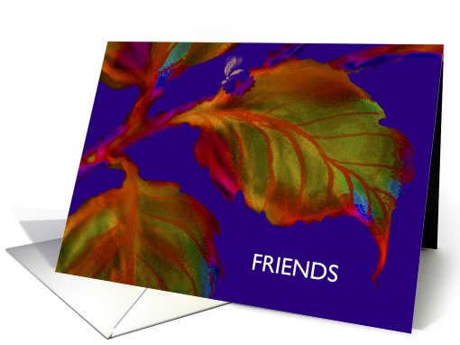 Friendship, ArtCard, Greeting Card, 'Leaves With Golden Wasp' card