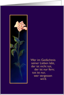 German Sympathy, Ivory Rose, ’Blush’, Cover Quote,Paper Card