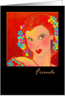 Friendship Paper Greeting Card, ’She’s A Lady’ card