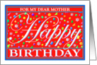 Mother, Birthday Greeting Card, Red, ’Happy Card Collection’ card