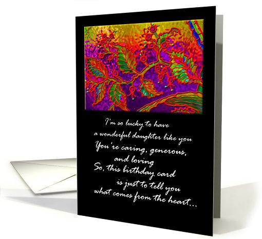 Daughter, Birthday Greeting Card, 'Tiffany Leaves' card (714260)