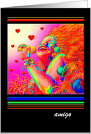 Friendship, Potuguese, Male, ArtCard, Greeting Card, ’Sing It Mucha Ba card