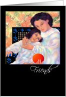 Friendship, Greeting Card, ’THE RED BALL’ A Mother and Daughter’s Love card
