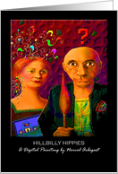 Note Card, Blank, Titled, ’ HILLBILLY HIPPIES’ card