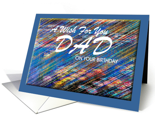 Birthday, Dad, Paper Greeting Card, 'Lilly Pond In The Rain' card