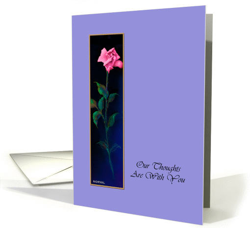 Sympathy, Pink Rose on Light Periwinkle Blue Background,... (852956)