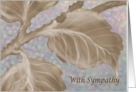 Sympathy, Real Paper Greeting Card, ’Mist With Leaves’ card
