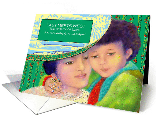 Notecard, Titled, Blank Inside, 'East Meets West' The... (855355)