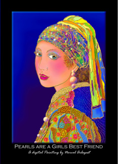 Notecard, Titled, Blank Inside, 'Pearls Are A Girls Best Friend'