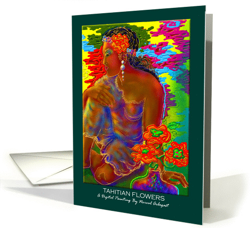 Notecard, Titled, Blank Inside, 'Tahitian Flowers' card (855853)
