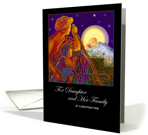Christmas Card, Daughter and Family, Shepherds and Christ... (860079)