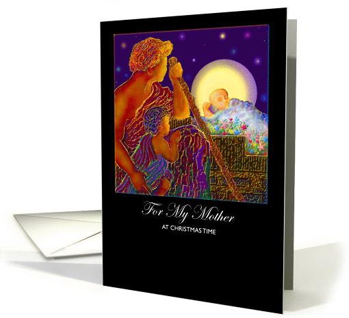 Christmas Card, Mother, Shepherds and Christ Child, 'Let... (861405)