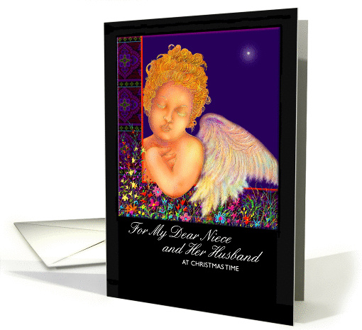 Christmas Card, Niece and Husband, Angel and Manger, 'The... (865398)
