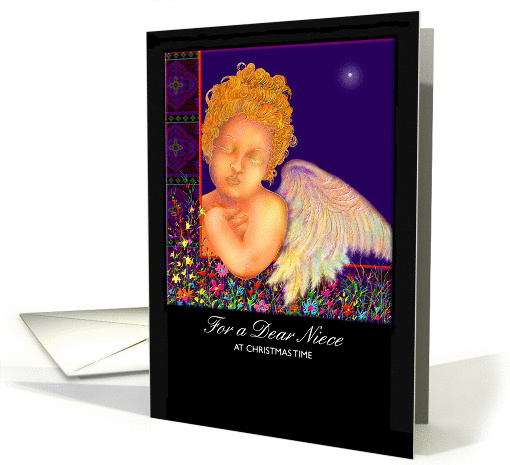 Christmas, Niece, Angel and Manger, 'The First Noel' card (865422)