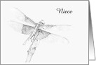 Dragonfly Final Good Bye - Niece - Customizable card