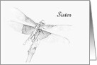 Dragonfly Final Good Bye - Sister - Customizable card