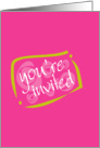 You’re invited - PInk card