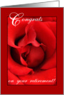 Congrats on your retirement - Red Rose card