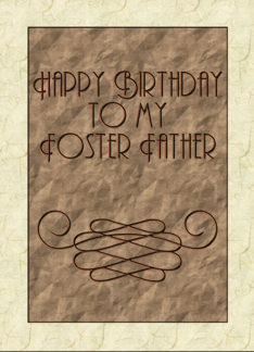 Happy Birthday to my Foster Father Greeting Card