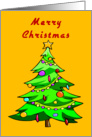 Merry Christmas Tree with Ornaments card