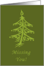 Missing You - Christmas Tree card