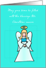 Christmas Angel May your home be filled with His Blessings card