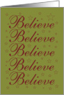 Believe Christmas Card