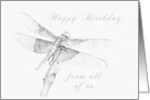 Happy Birthday from all of us Dragonfly card
