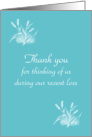 Thank You for Your Sympathy card
