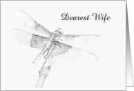 Dragonfly Final Good Bye - Wife - Customizable card