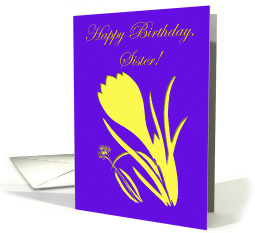 Happy Birthday, Sister card (115188)
