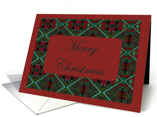 Merry Christmas with Fractal Background card (117082)