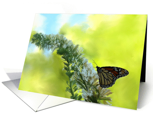 Butterfly on Butterfly Bush card (1178400)
